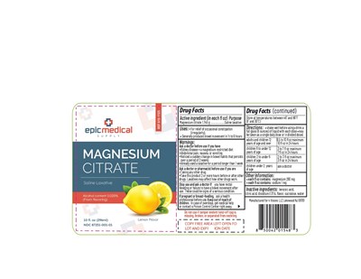 Epic Medical Magnesium Citrate Oral Solution (Lemon)